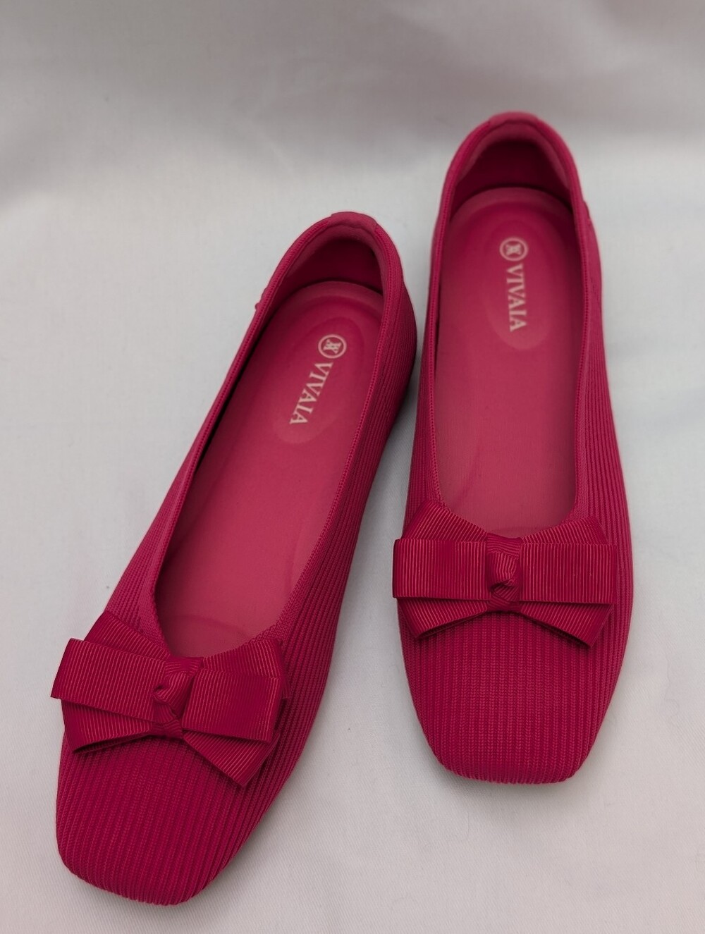 VIVAIA Margot Pink Square Toe Ballet Flats US 9 EU 39.5